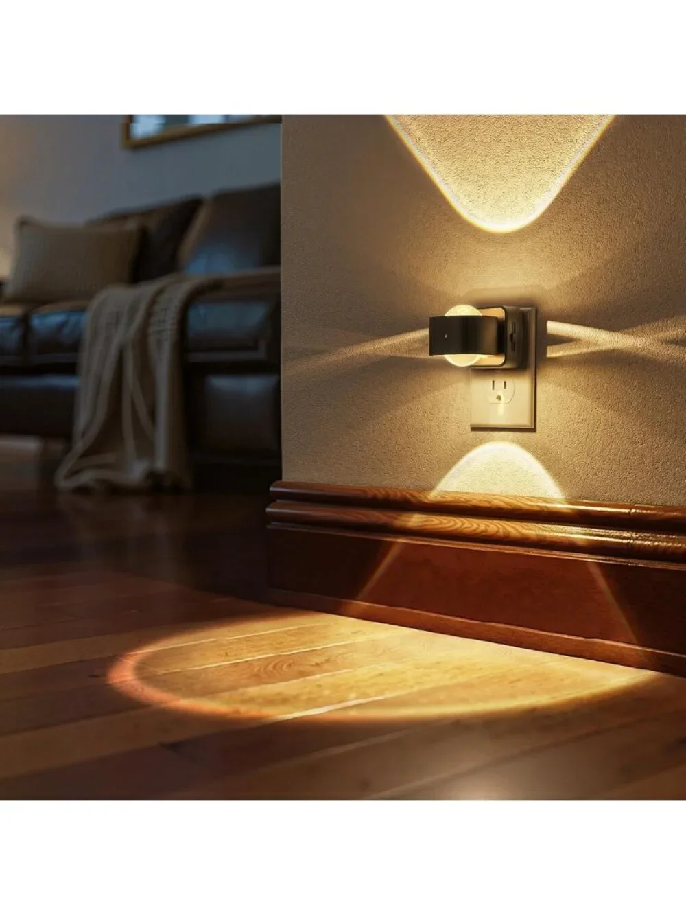 Rotating LED Night Light Projector for Kids | Dusk to Dawn Sensor, Dimmable Warm